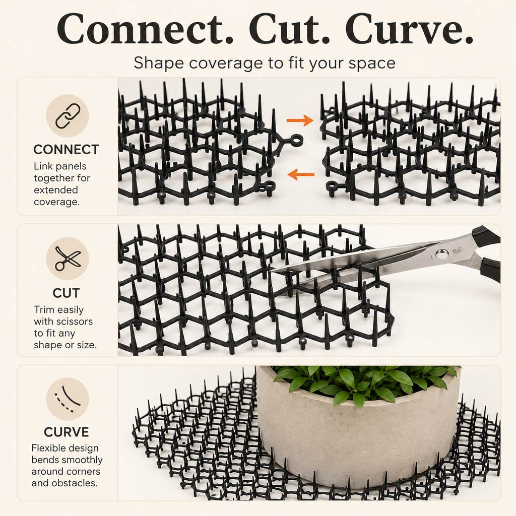 LomaroshopModular Cat Deterrent Mats for Sofas & Gardens - Helps Stop Scratching & Digging