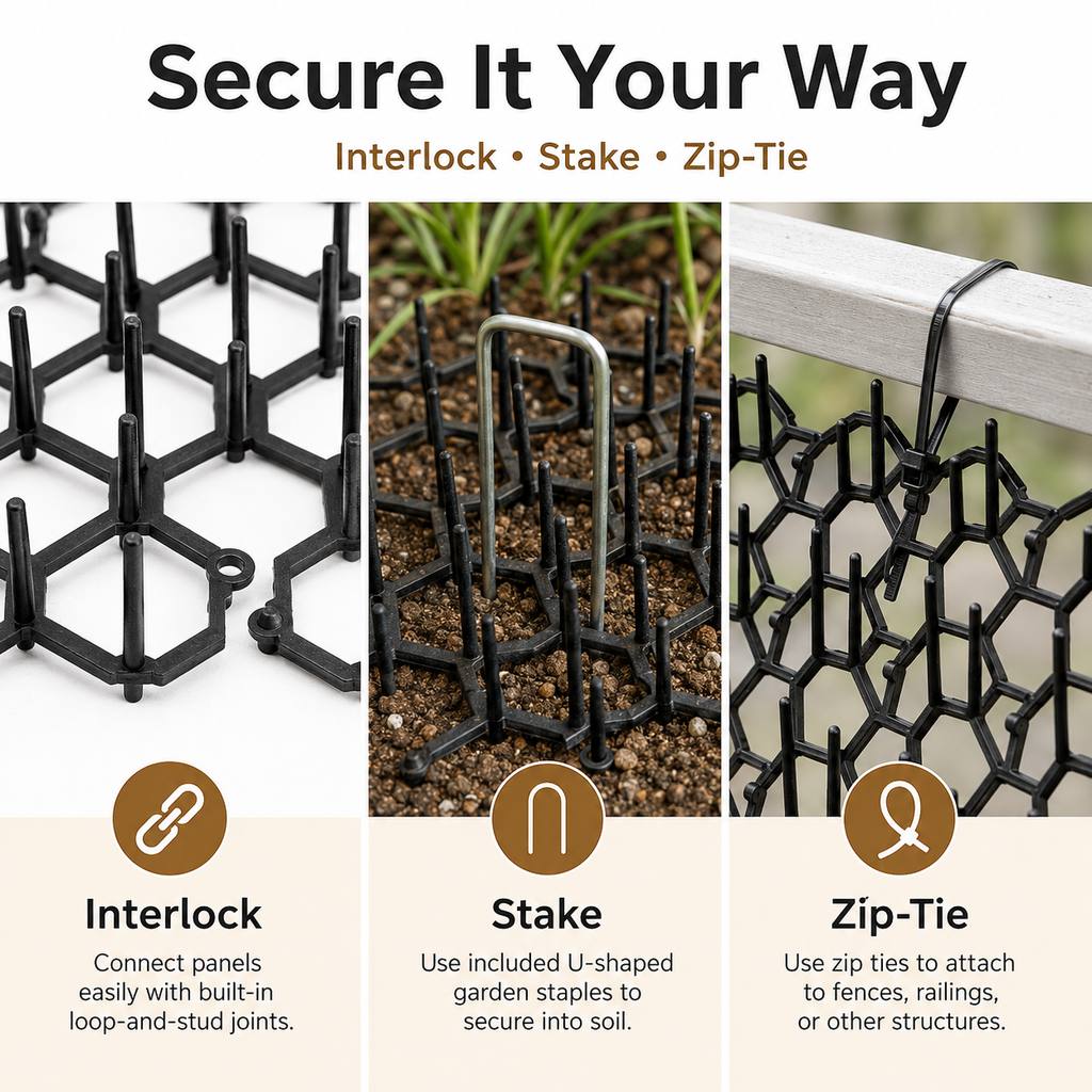 LomaroshopModular Cat Deterrent Mats for Sofas & Gardens - Helps Stop Scratching & Digging