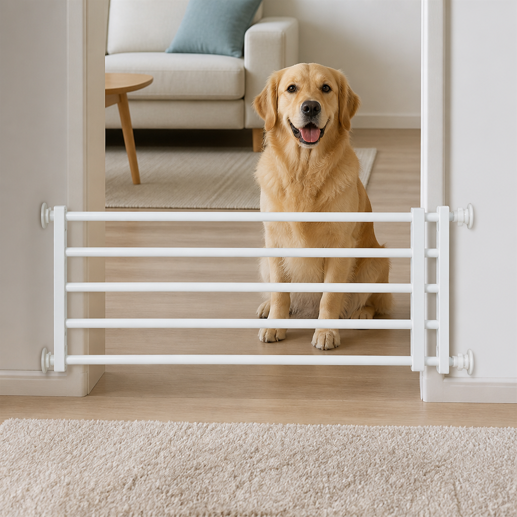 LomaroshopNo-Drill Retractable Dog Gate (Adjustable Width)