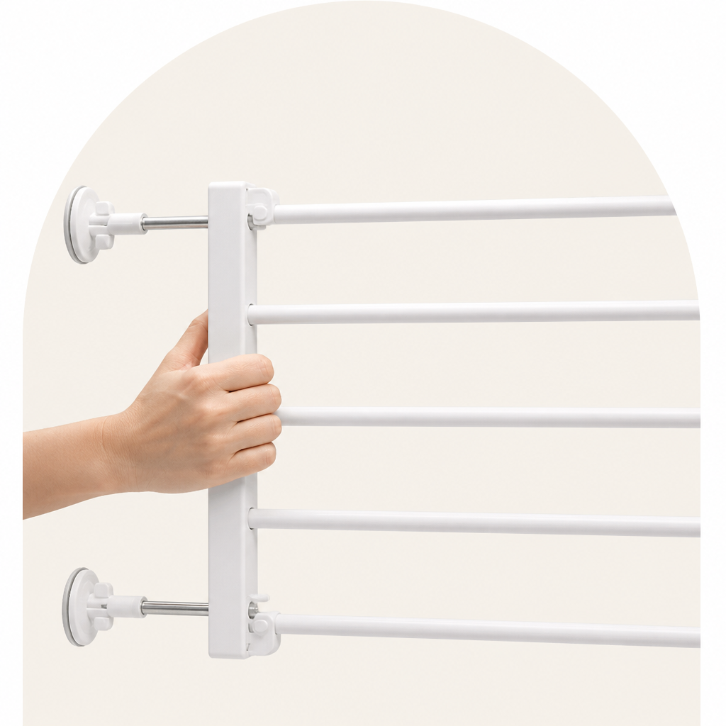 LomaroshopNo-Drill Retractable Dog Gate (Adjustable Width)