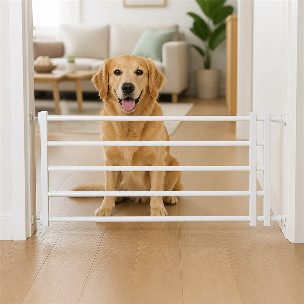 LomaroshopNo-Drill Retractable Dog Gate (Adjustable Width)