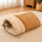 LomaroshopPlush Semi-Enclosed Windproof Pet Sleeping Bag (For Small Cats & Dogs)