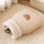 LomaroshopPlush Semi-Enclosed Windproof Pet Sleeping Bag (For Small Cats & Dogs)