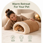 LomaroshopPlush Semi-Enclosed Windproof Pet Sleeping Bag (For Small Cats & Dogs)