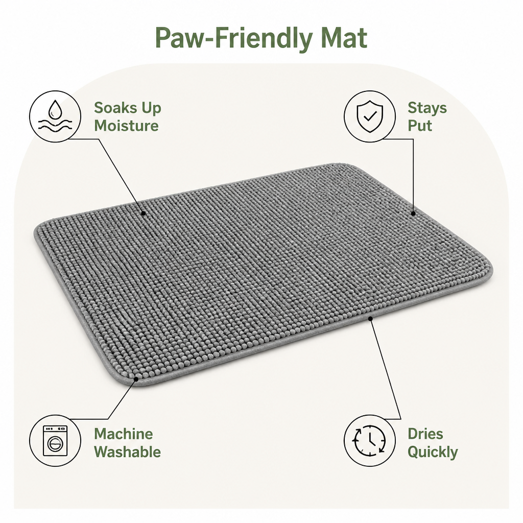 LomaroshopQuick-Dry Microfiber Absorbent & Non-Slip Dog Mat