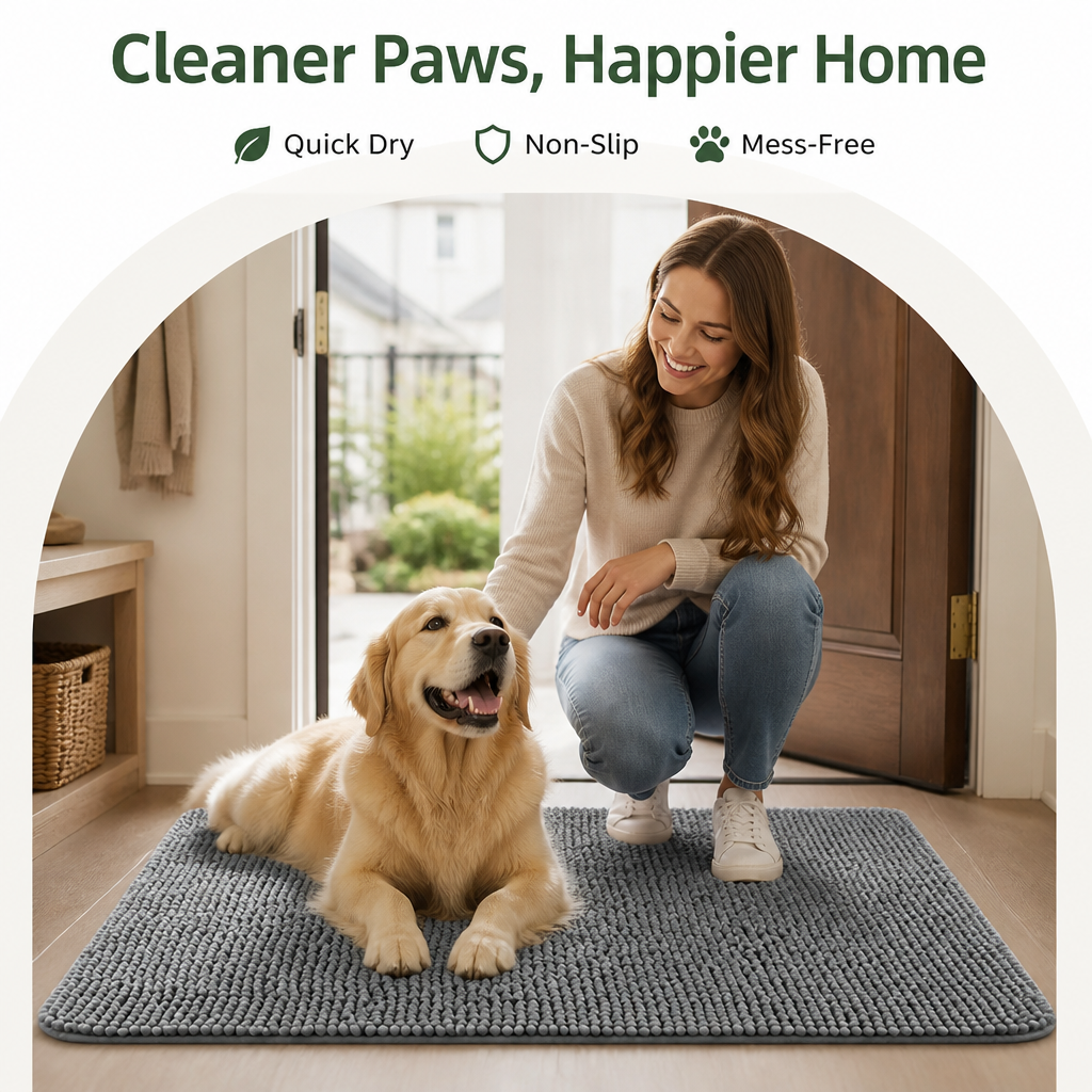 LomaroshopQuick-Dry Microfiber Absorbent & Non-Slip Dog Mat