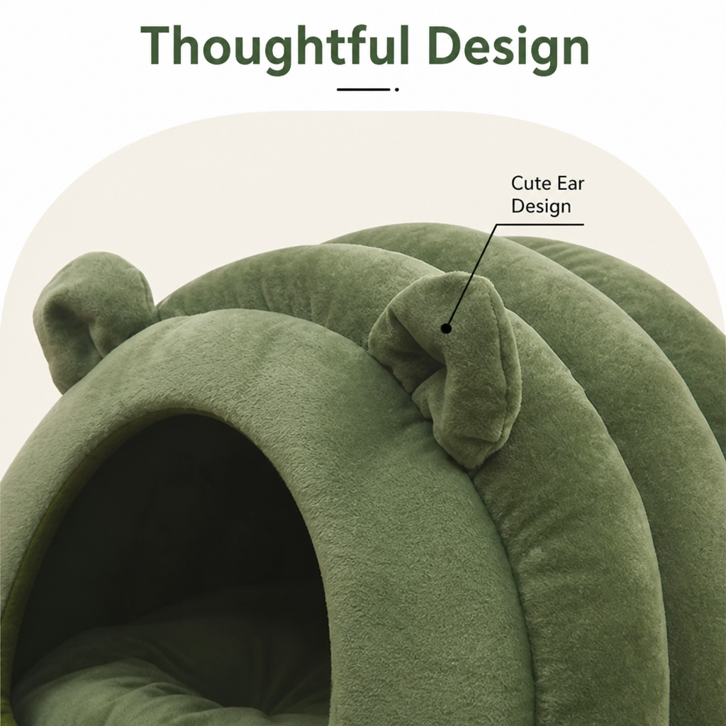 LomaroshopSemi-Closed Sherpa Plush Pet Nest