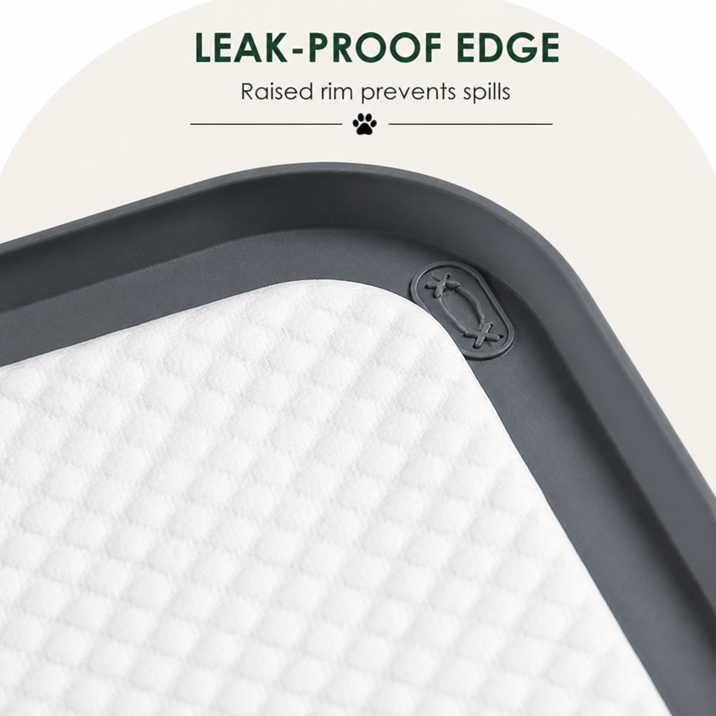 LomaroshopSilicone Raised-Edge Non-Slip Pee Pad Holder (Corner Snaps)