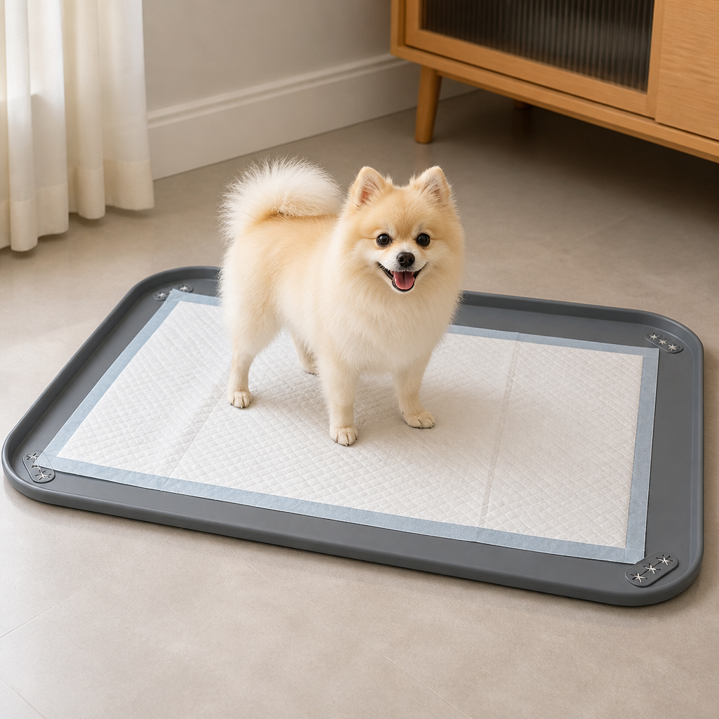 LomaroshopSilicone Raised-Edge Non-Slip Pee Pad Holder (Corner Snaps)