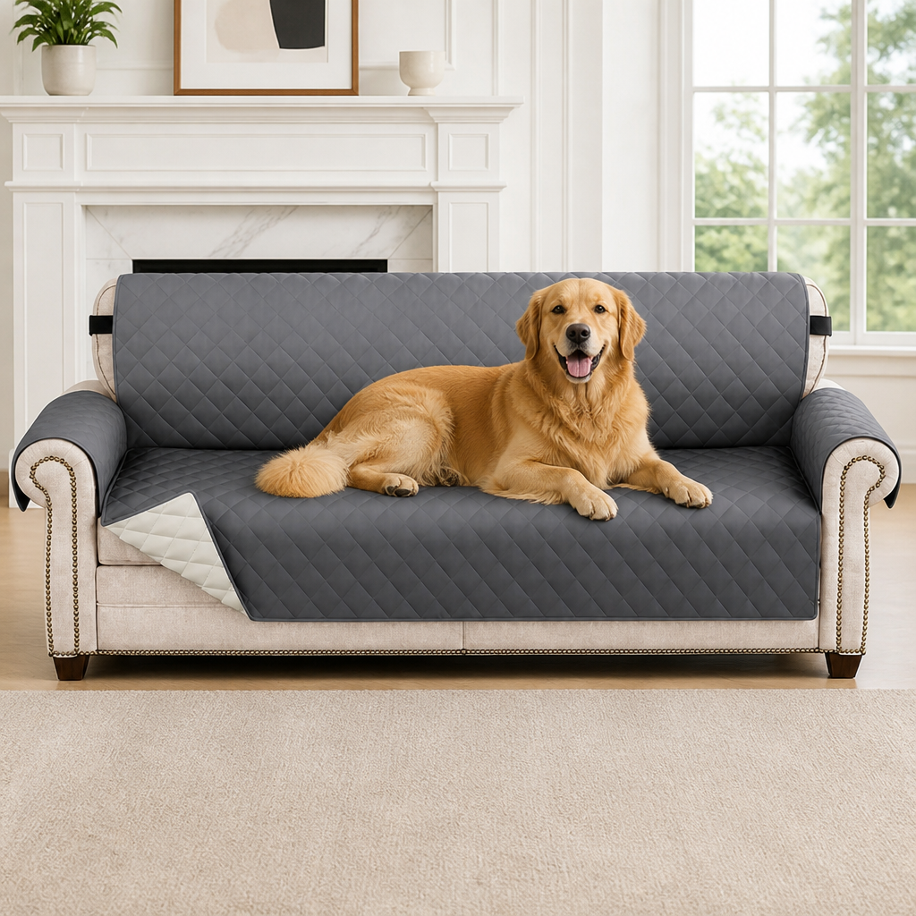 LomaroshopWaterproof Quilted & Non-Slip Sofa Cover (Fitted)
