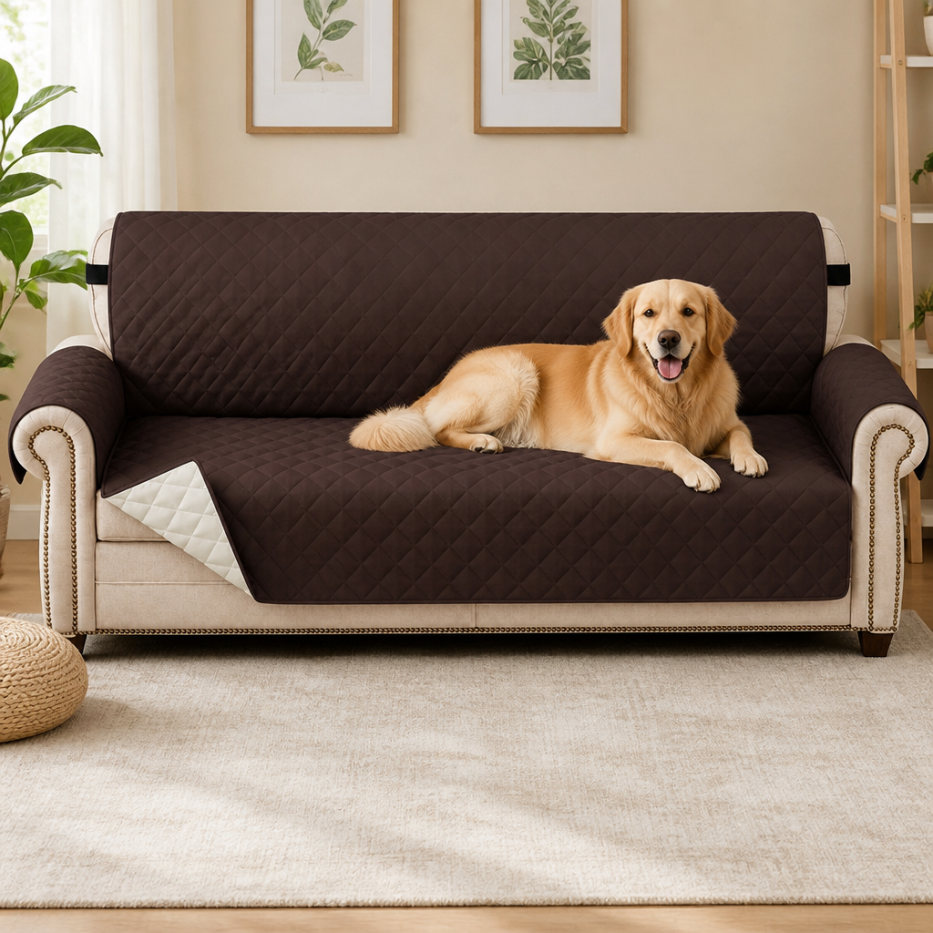 LomaroshopWaterproof Quilted & Non-Slip Sofa Cover (Fitted)