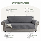 LomaroshopWaterproof Quilted & Non-Slip Sofa Cover (Fitted)