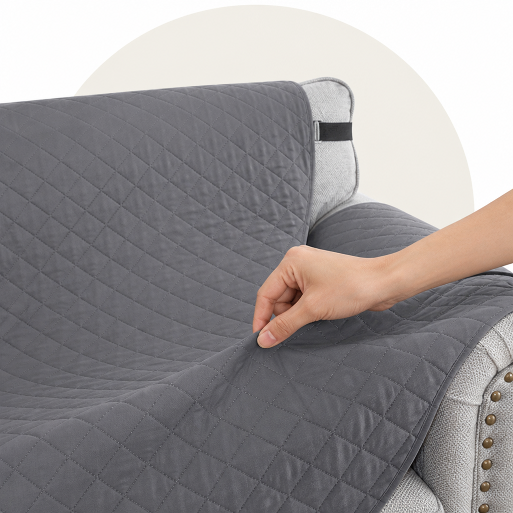 LomaroshopWaterproof Quilted & Non-Slip Sofa Cover (Fitted)