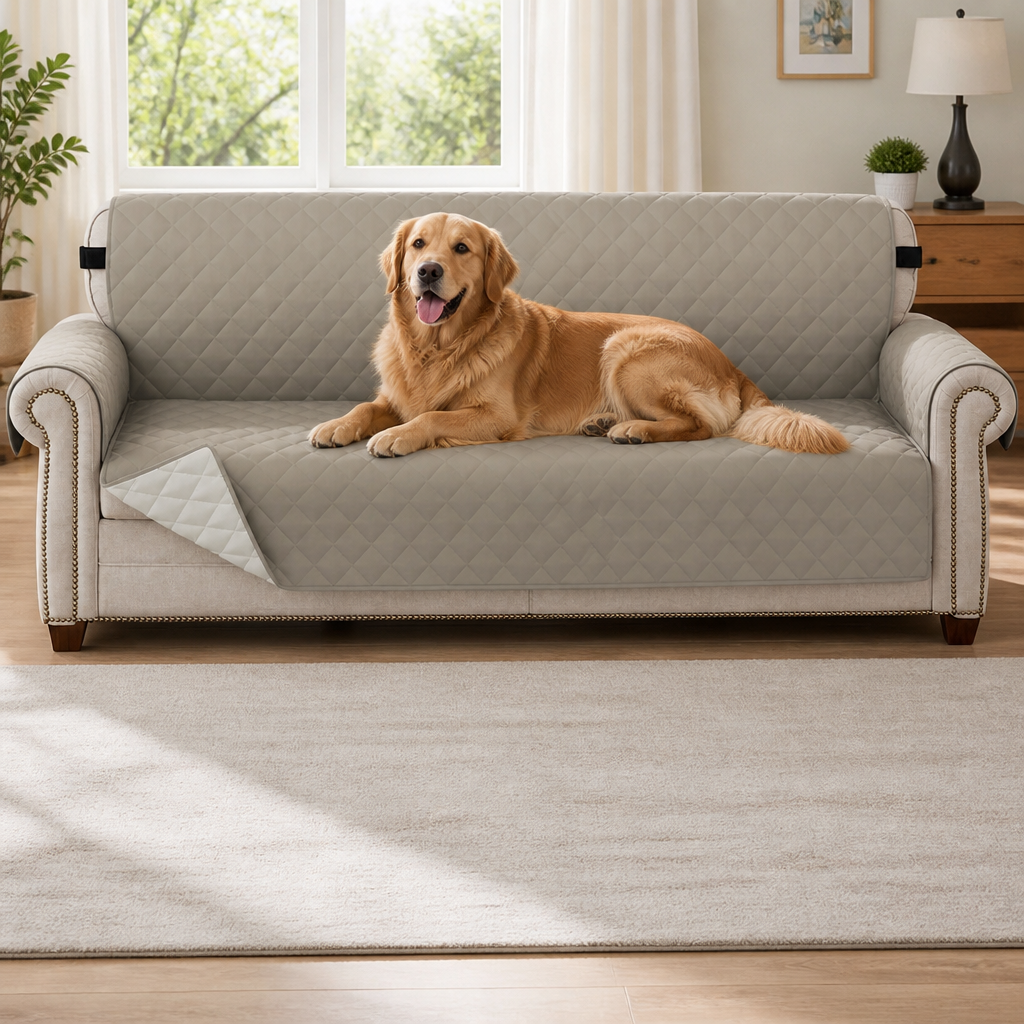 LomaroshopWaterproof Quilted & Non-Slip Sofa Cover (Fitted)