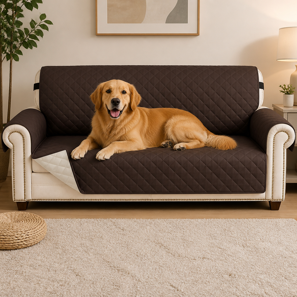 LomaroshopWaterproof Quilted & Non-Slip Sofa Cover (Fitted)