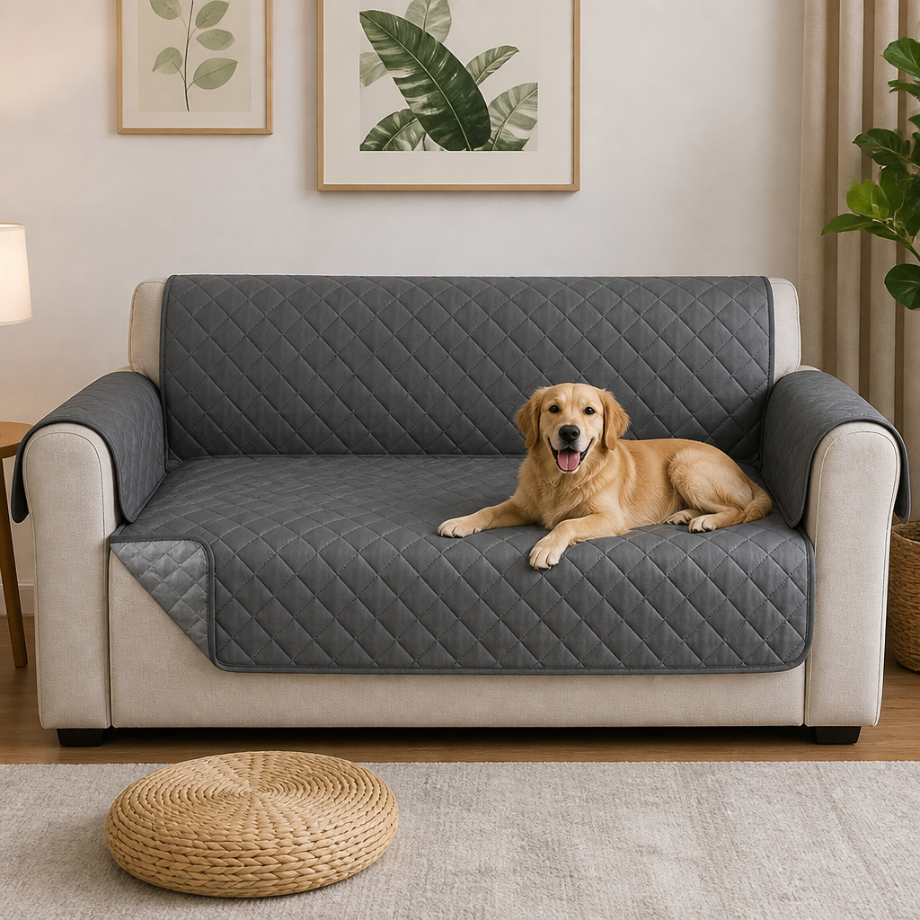 LomaroshopWaterproof Quilted Stretch Sofa Slipcover (Universal Fit)