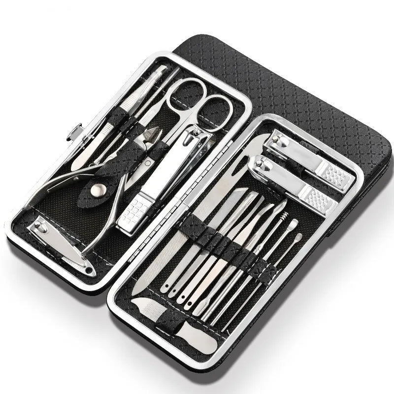 LuxeTools 19-Piece Professional Stainless Steel Manicure & Pedicure Set