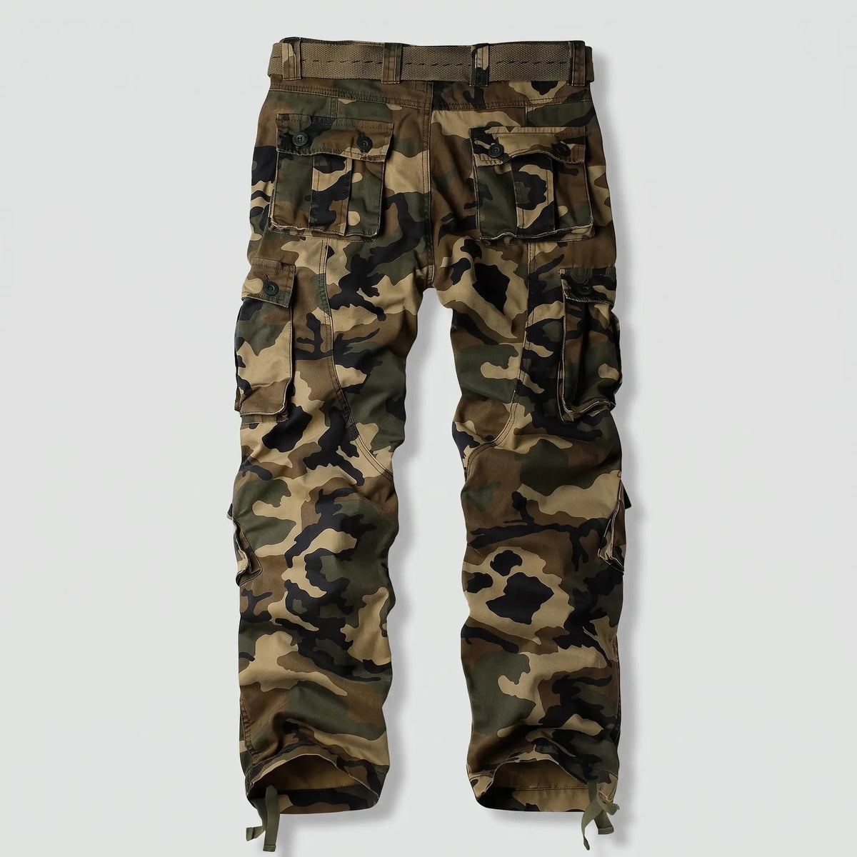 Men's Camo Cargo Pants - Combat Pants - 8 Pocket Relaxed Fit