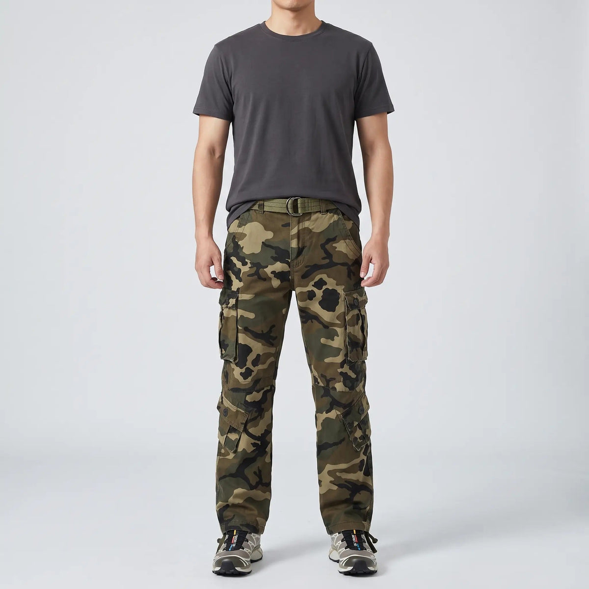Men's Camo Cargo Pants - Combat Pants - 8 Pocket Relaxed Fit