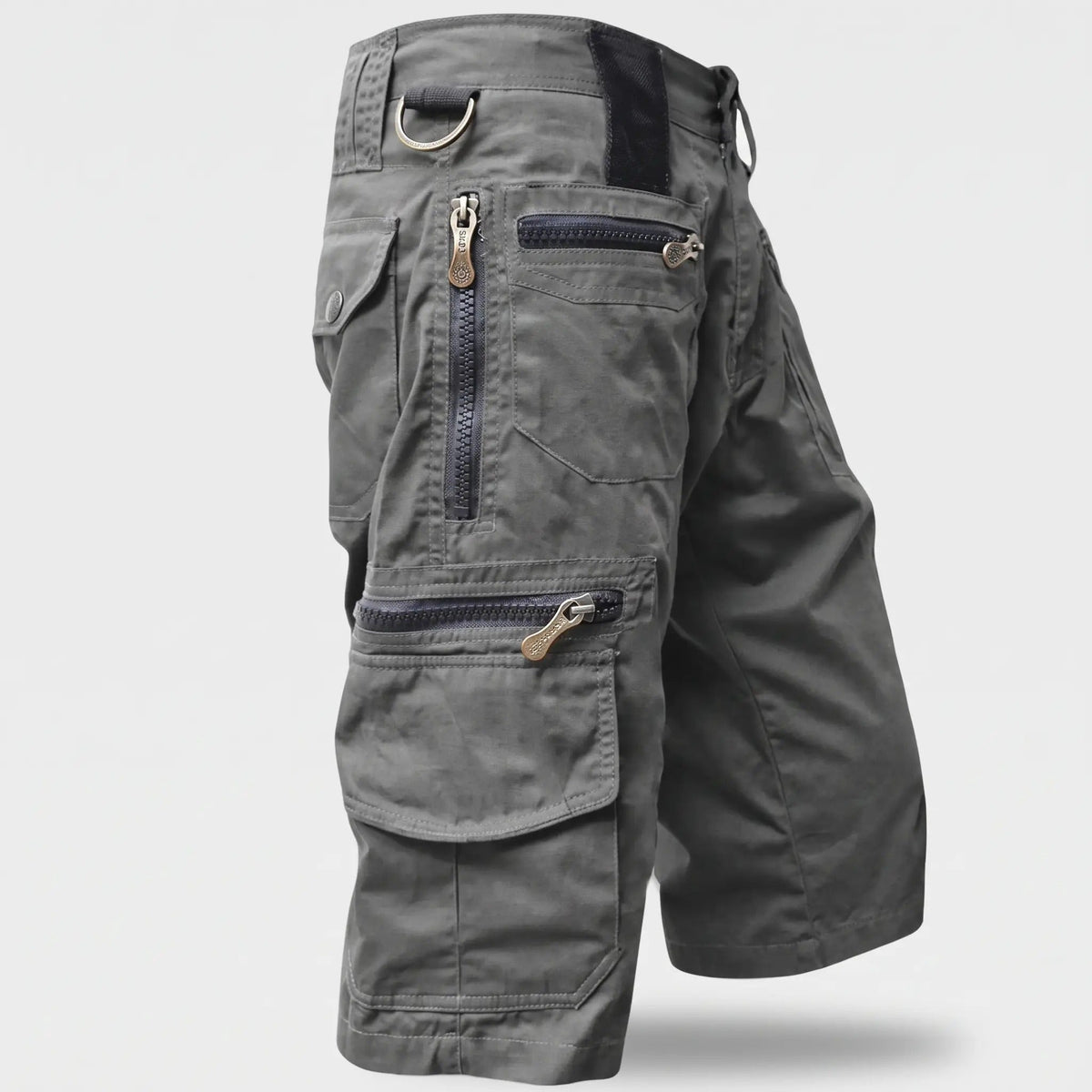 Men's Cargo Shorts - Knee Length Work Shorts with Zip Pockets