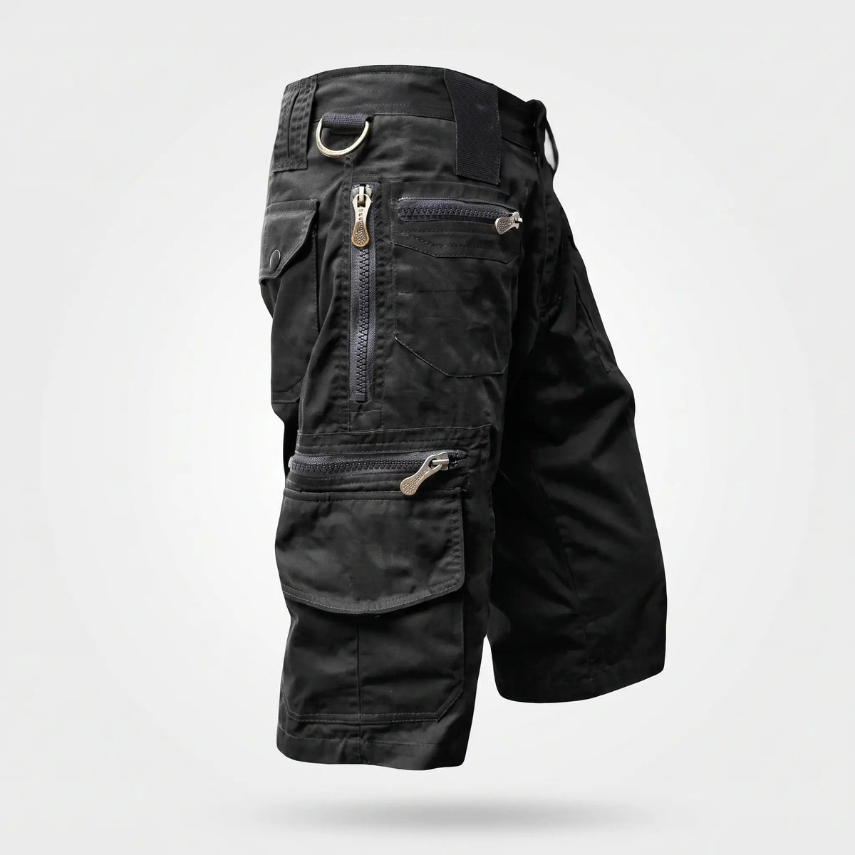 Men's Cargo Shorts - Knee Length Work Shorts with Zip Pockets