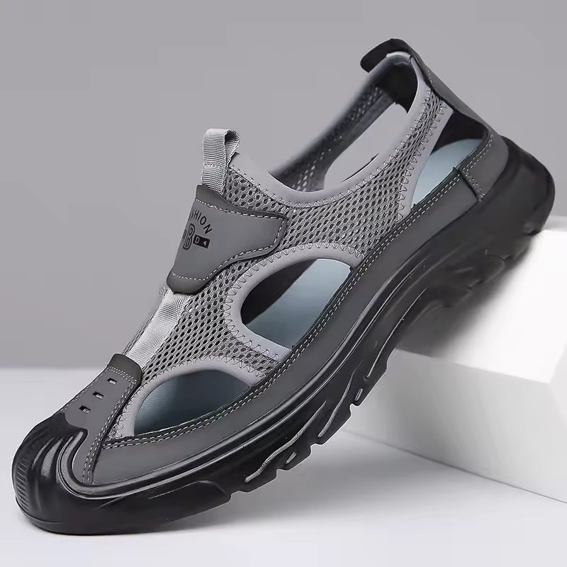 Men's Premium Slip-On Closed Toe Sandals for Comfort