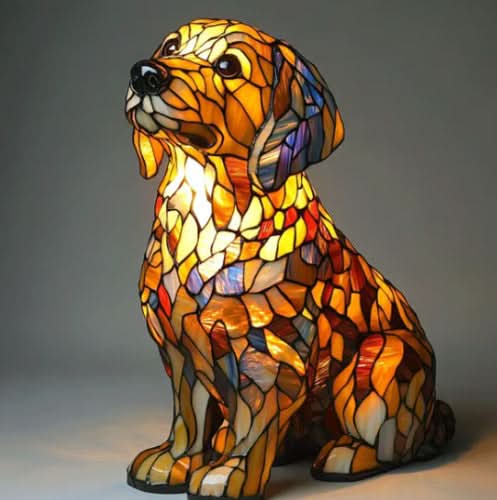 Night light in pet design | Warm light | USB-powered with switch | GlowPaws