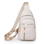Anti Theft Chest Sling Bag - Patterned Strap Women Crossbody