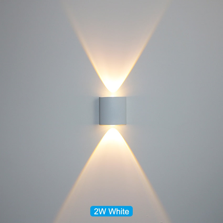 Waterproof indoor and outdoor LED wall light