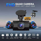 4-channel FHD car camera with 360° view
