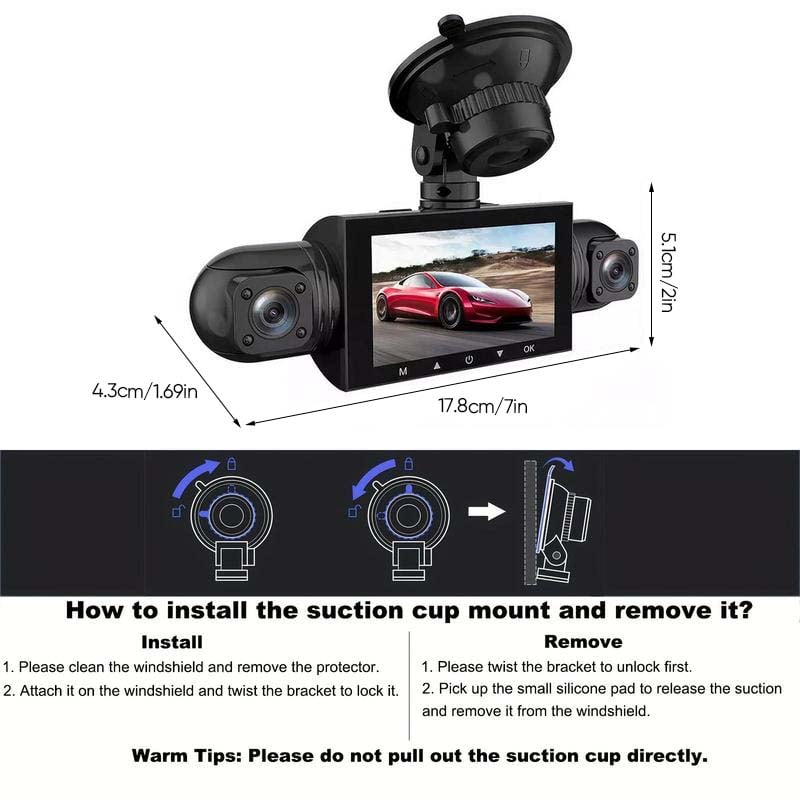 4-channel FHD car camera with 360° view