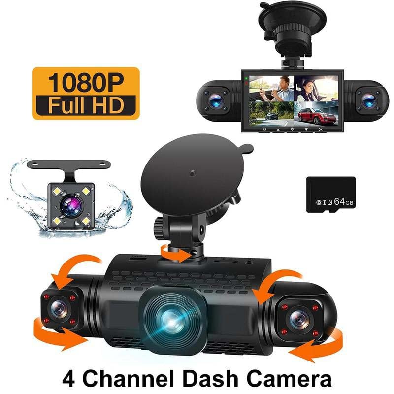 4-channel FHD car camera with 360° view