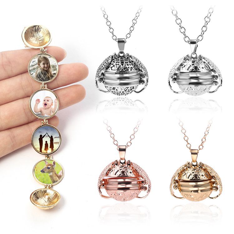 Photo pendant | Foldable necklace | Hidden photo compartment | Memorya
