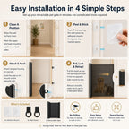 Lomaroshop No-Drill Retractable Pet Gate for Doorways, Kitchens & Stairs - Keep Cats and Dogs Safely Out of Off-Limit Areas image 7