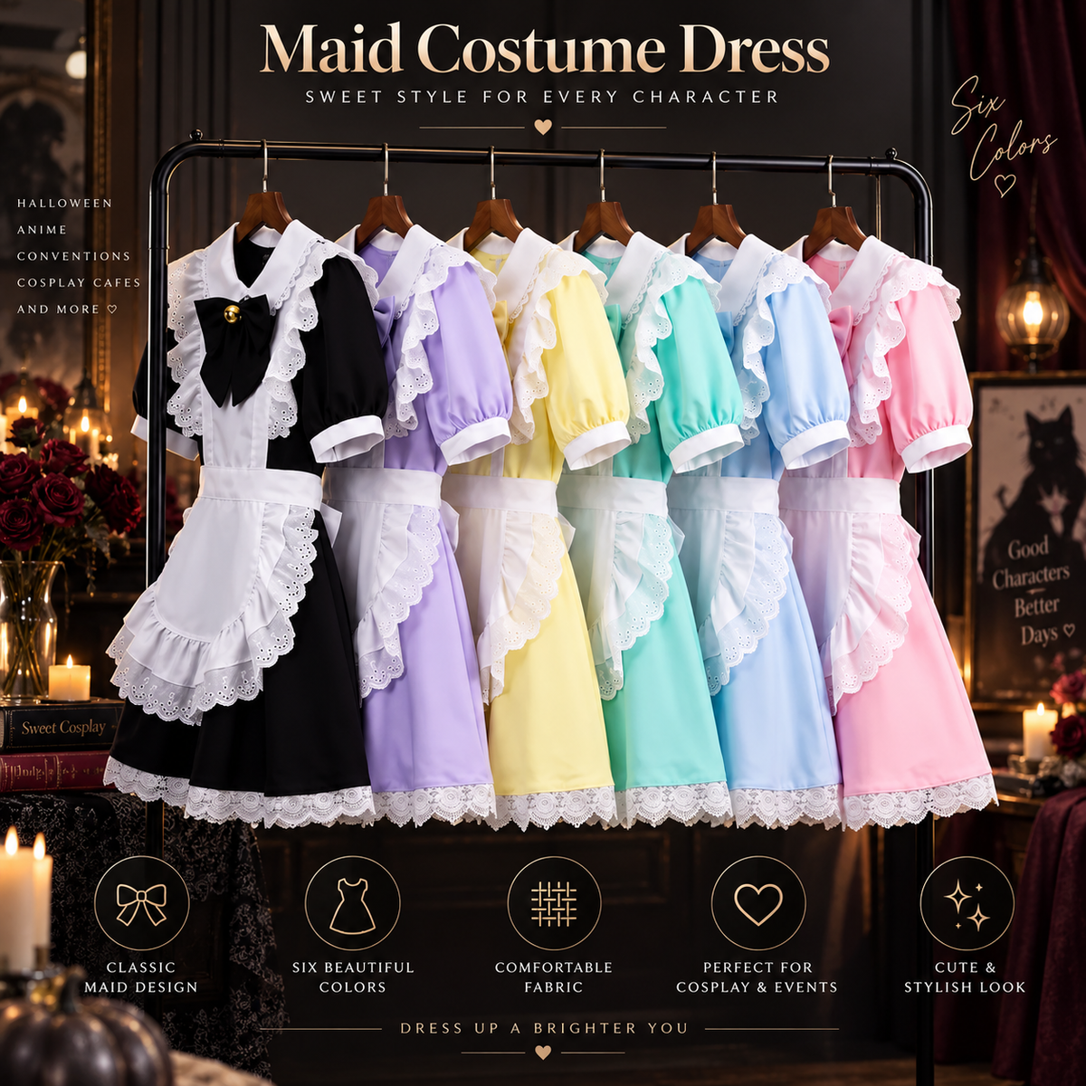 Ruffled Maid Dress Costume Set