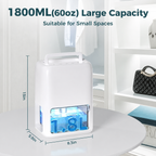 Small Portable Dehumidifier for Bedroom, Office & Basement