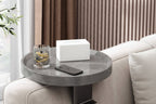 Sofa Armrest Tray | Solid Wood & Adjustable Clip-On | 12 in Diameter
