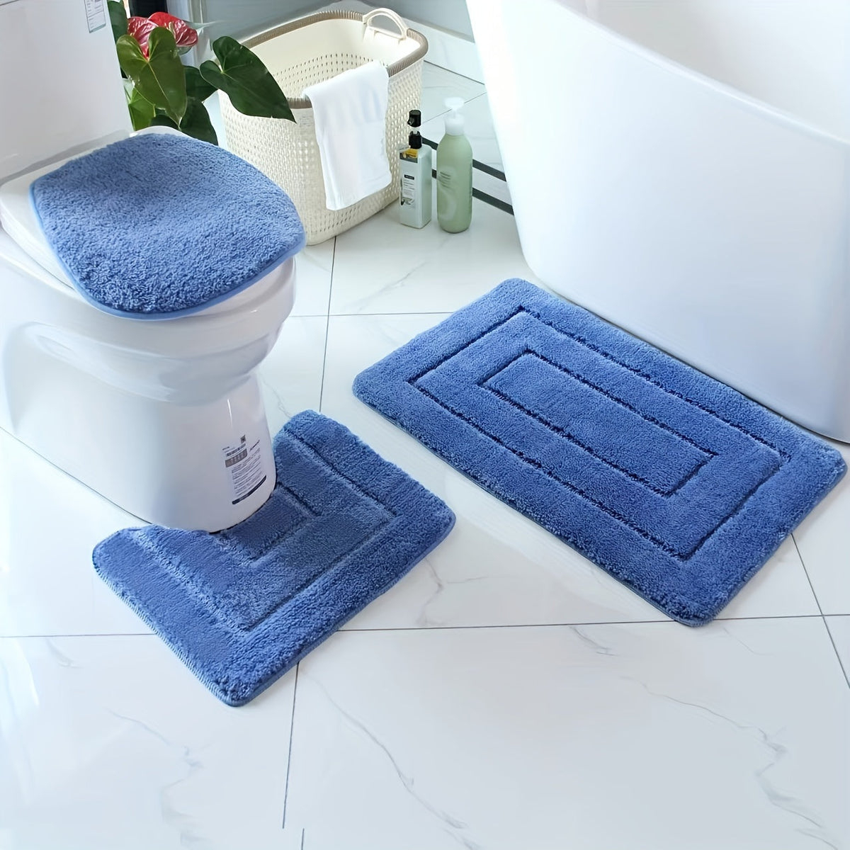 SoftStep Luxe Bath Mat Set – Non-slip, Quick-drying and Washable