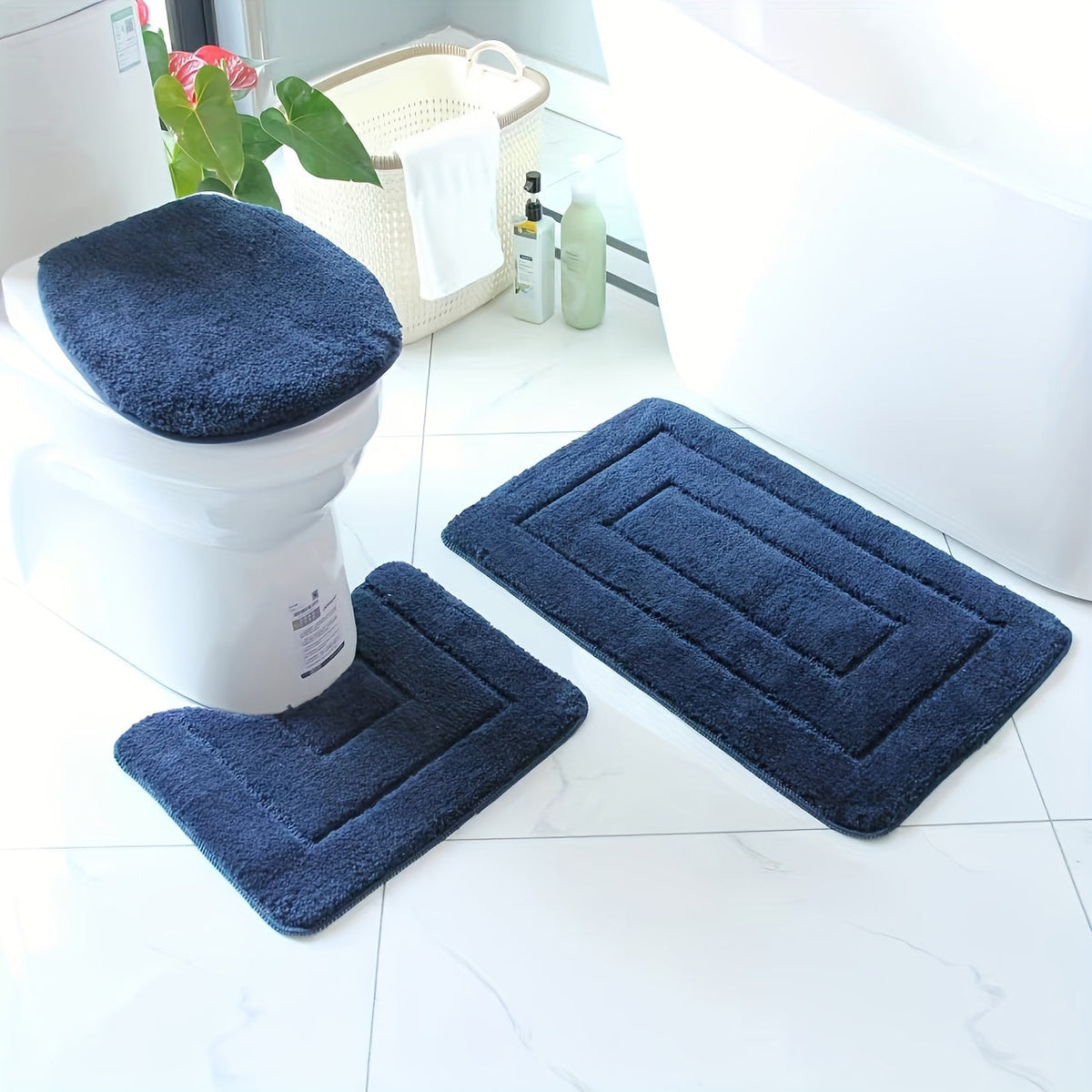SoftStep Luxe Bath Mat Set – Non-slip, Quick-drying and Washable