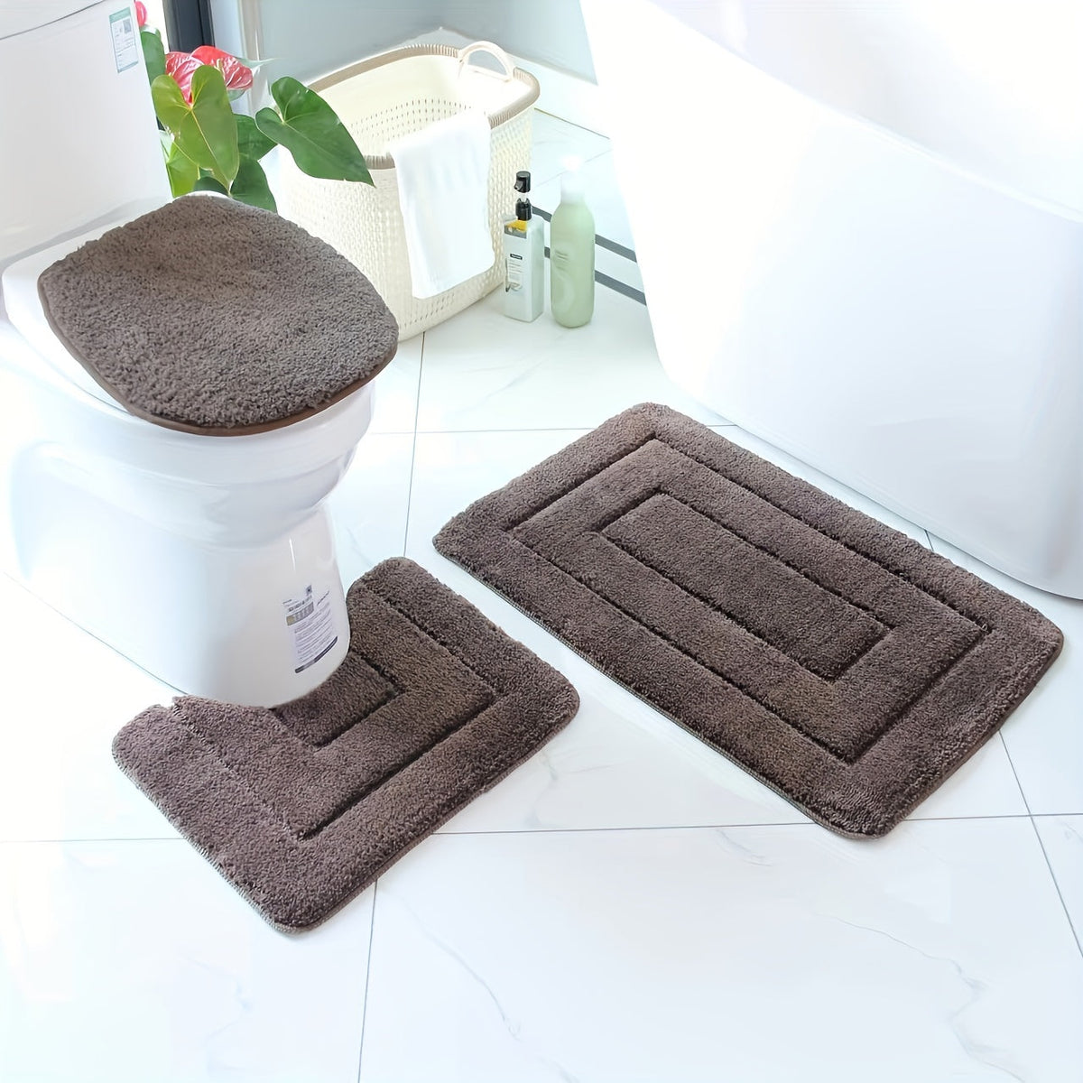 SoftStep Luxe Bath Mat Set – Non-slip, Quick-drying and Washable