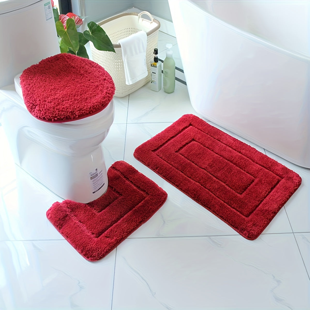 SoftStep Luxe Bath Mat Set – Non-slip, Quick-drying and Washable