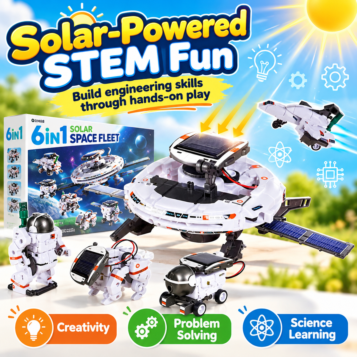 Solar Robot Kit for Kids – 6-in-1 & 7-in-1 STEM Toy