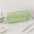 Stylish Gingham Checkered Pencil Case