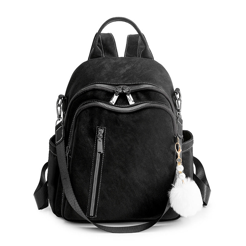 Stylish Multi-Pocket Faux Leather Backpack