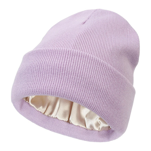 Lomaroshop | Noor Silk Winter Hat – Wool & Silk – Anti-Frizz Hair Protection