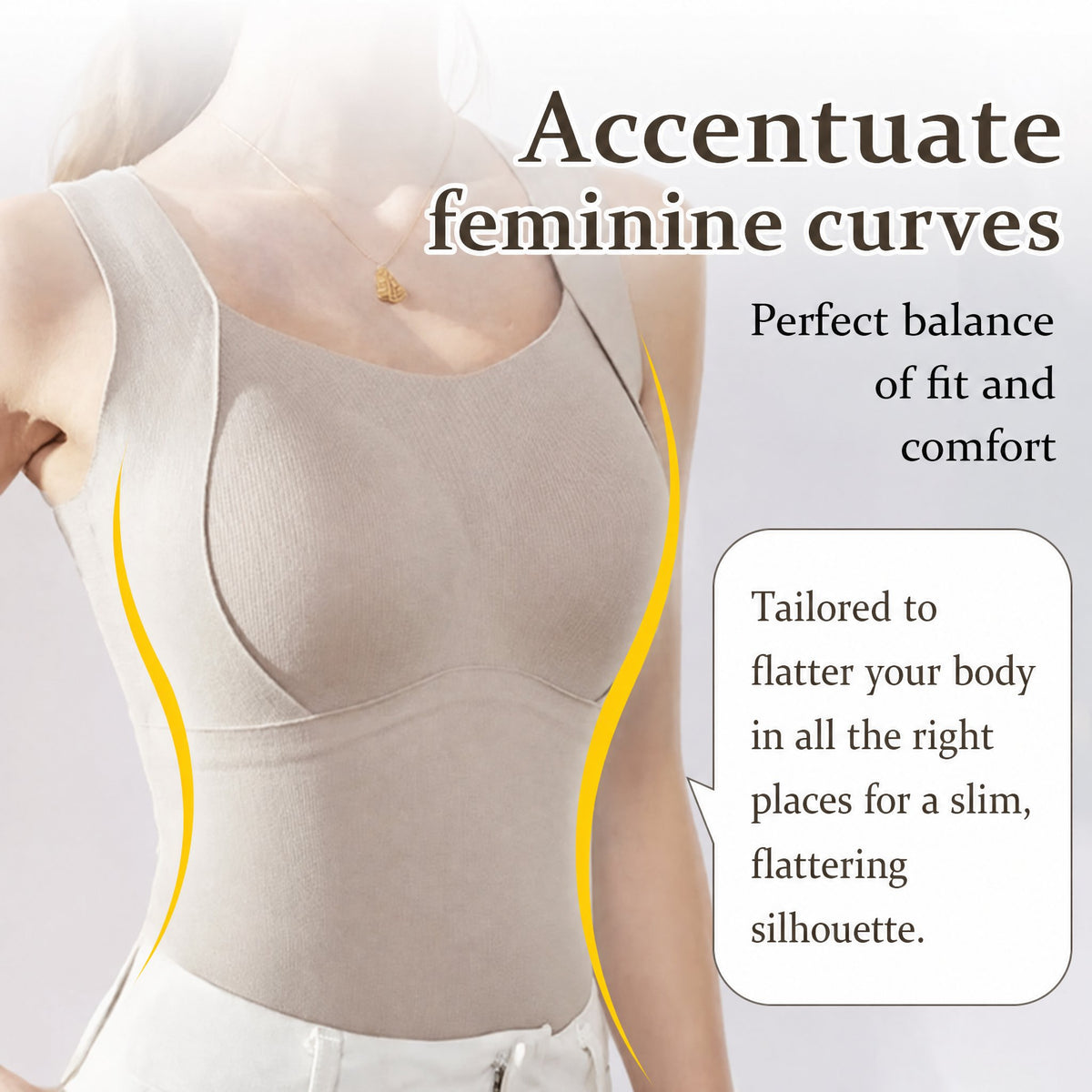 Thermal Tank Top with Built-In Bra | Shaping & Seamless | Warm & Comfortable | TankTop