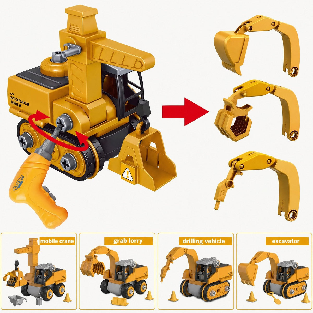 Junior Engineer Construction Set – Montessori Educational Kit for Children – Meccano Type