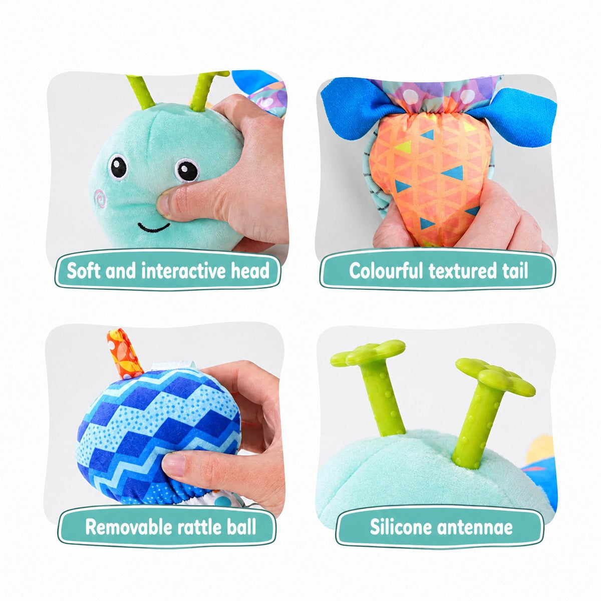 Interactive Musical Caterpillar – Educational Soft Toy for Newborns and Early Childhood