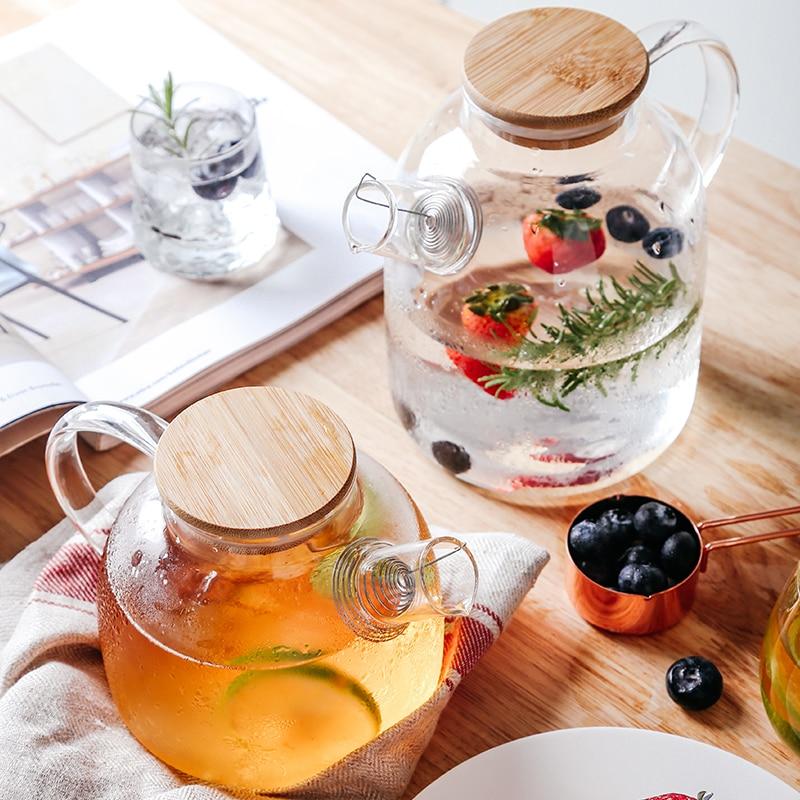 Transparent Borosilicate Glass Kettle Teapot Heat-Resistant