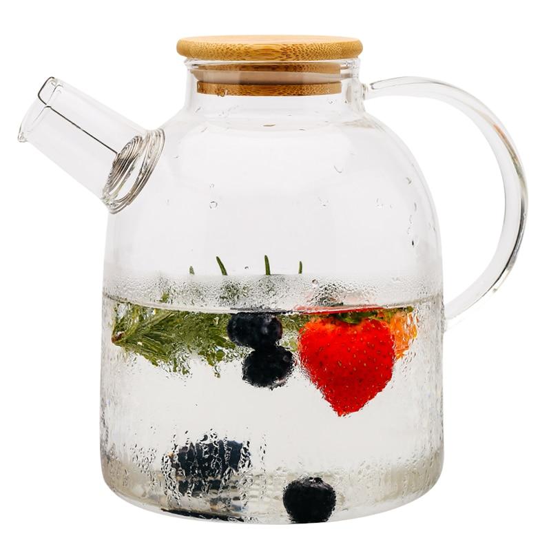 Transparent Borosilicate Glass Kettle Teapot Heat-Resistant